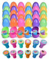 Load image into Gallery viewer, Easter Eggs with Rainbow Mermaid Stampers - 36 Pack