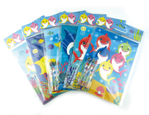 Shark Family Coloring Books with Crayons Party Favors - Set of 6 or 12