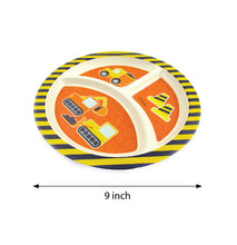 Load image into Gallery viewer, TINYMILLS 5-Piece Eco-Friendly Plant Fiber Dinnerware Set with Construction Trucks Design