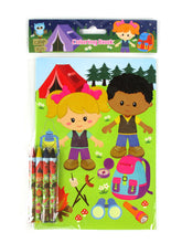 Load image into Gallery viewer, Camping Wilderness Coloring Books with Crayons Party Favors - Set of 6 or 12