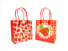 Load image into Gallery viewer, Strawberry Party Favor Bags Treat Bags - Set of 6 or 12