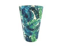 Load image into Gallery viewer, Eco-Friendly Reusable Plant Fiber Travel Mug with Tropical Palm Leaves Design