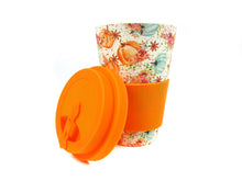 Load image into Gallery viewer, Eco-Friendly Reusable Plant Fiber 14 oz Travel Mug with Fall Harvest Pumpkin Design