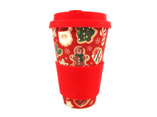 Load image into Gallery viewer, Eco-Friendly Reusable Plant Fiber 14 oz Travel Mug with Christmas Cookies Design