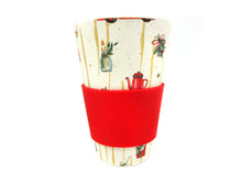 Load image into Gallery viewer, Eco-Friendly Reusable Plant Fiber 14 oz Travel Mug with Christmas Vintage Red Truck Barnyard Style Design