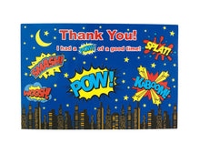 Load image into Gallery viewer, Superhero Fill-in Birthday Thank You Cards for Kids