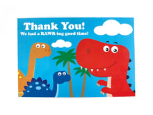 Load image into Gallery viewer, Dinosaur Fill-in Birthday Thank You Cards for Kids