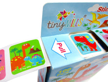 Load image into Gallery viewer, Dinosaur Stickers 100 Stickers/Dispenser, Pack of 1 or 6 or 12 Dispensers