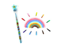 Load image into Gallery viewer, Superhero Stackable Crayon with Stamper Topper