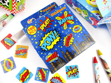 Load image into Gallery viewer, Superhero Stickers 100 Stickers/Dispenser, Pack of 1, 6 or 12 Dispensers