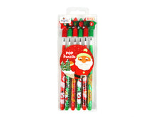 Load image into Gallery viewer, Holiday Season Christmas Stackable Point Pencils - Set of 6
