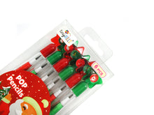 Load image into Gallery viewer, Holiday Season Christmas Stackable Point Pencils - Set of 6