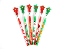 Load image into Gallery viewer, Holiday Season Christmas Stackable Point Pencils - Set of 6