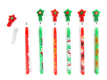 Load image into Gallery viewer, Holiday Season Christmas Stackable Point Pencils - Set of 6