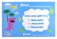 Load image into Gallery viewer, Dinosaur Fill-in Birthday Thank You Cards for Kids