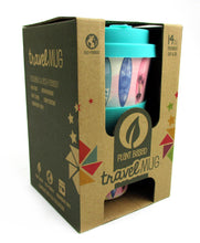 Load image into Gallery viewer, Eco-Friendly Reusable Plant Fiber Travel Mug with Sunset Surfboard Design