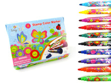 Load image into Gallery viewer, Butterfly and Flowers Stamp Marker Set - Set of 10