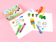 Load image into Gallery viewer, Butterfly and Flowers Stamp Marker Set - Set of 10