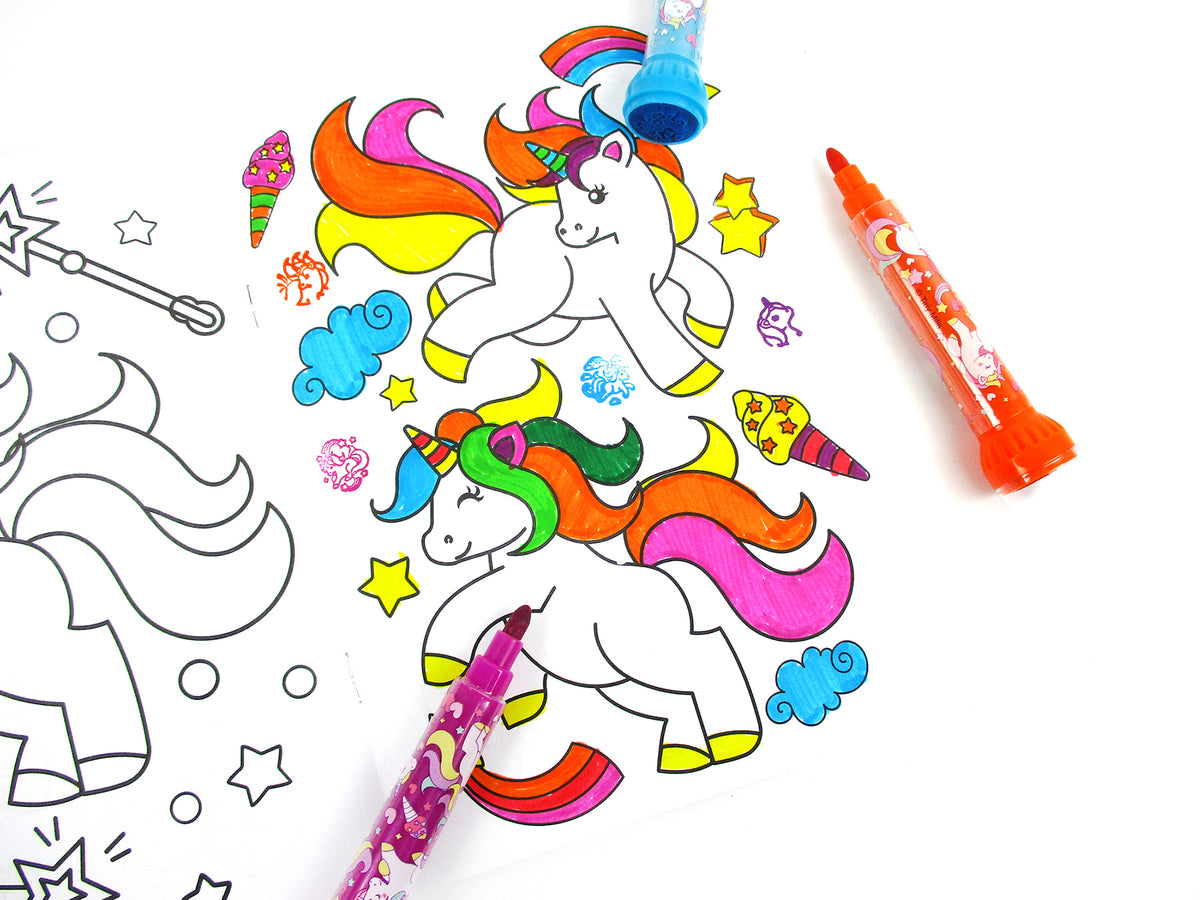 American Crafts Brush Markers 48/Pkg-Unicorns Small