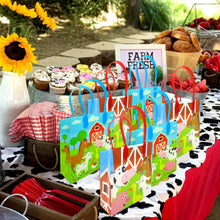 Load image into Gallery viewer, Barnyard Farm Animals Party Favor Treat Bags - Set of 6 or 12