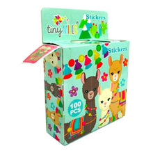 Load image into Gallery viewer, Llamas Alpacas Stickers 100 Stickers/Dispenser, Pack of 1, 6, or 12 Dispensers