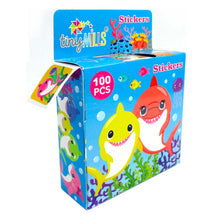 Load image into Gallery viewer, Shark Family Stickers 100 Stickers/Dispenser, Pack of 1, 6, 12 Dispensers