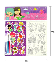 Load image into Gallery viewer, Mermaids Color-in Sticker Set with Markers
