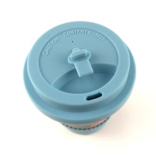 Load image into Gallery viewer, Eco-Friendly Reusable Plant Fiber Travel Mug with Blue Floral Design