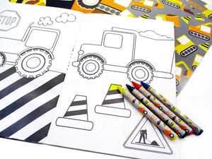Construction Trucks Coloring Books - Set of 6 or 12