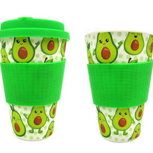 Load image into Gallery viewer, Eco-Friendly Reusable Plant Fiber Travel Mug with Avocado Design