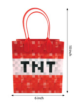 Load image into Gallery viewer, Pixels Miner Themed Party Favor Bags Treat Bags - Set of 6 or 12