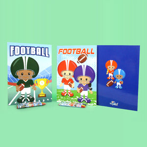 Football Coloring Books with Crayons Party Favors - Set of 6 or 12