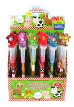Load image into Gallery viewer, Farm Animals Stackable Crayon with Stamper Topper
