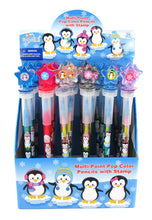 Load image into Gallery viewer, Penguin Stackable Crayon with Stamper Topper