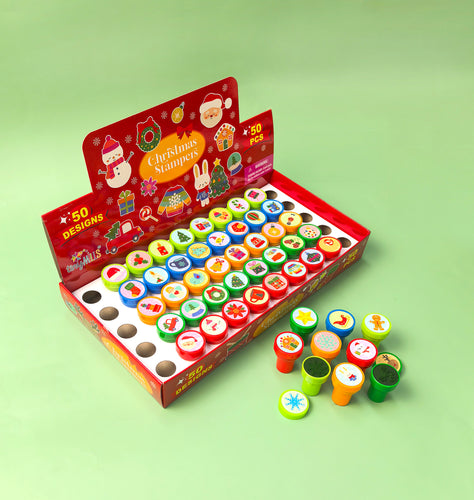 50 Pc Vintage Rustic Christmas Assorted Designs Stampers