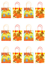 Load image into Gallery viewer, Autumn Harvest Party Favor Treat Bags - Set of 6 or 12