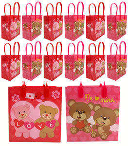 Valentine's Day Party Favor Treat Bags - Set of 6 or 12