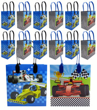 Load image into Gallery viewer, Race Car Party Favor Treat Bags - Set of 6 or 12