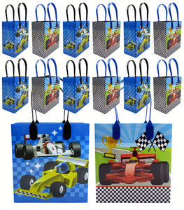 Race Car Party Favor Treat Bags - Set of 6 or 12