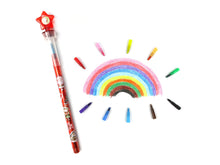 Load image into Gallery viewer, Vintage Rustic Christmas Stackable Crayon with Stamper Topper