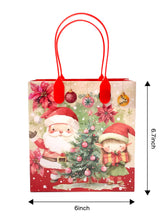 Load image into Gallery viewer, Vintage Rustic Christmas Party Favor Treat Bags - Set of 6 or 12