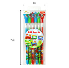 Load image into Gallery viewer, Train Stackable Point Pencils - Set of 6