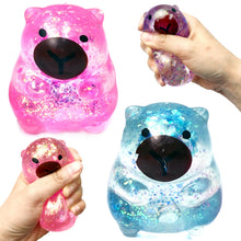 Load image into Gallery viewer, 12 Pc Glitter Capybara Squishy Toys Display – Kids Party Favors &amp; Prizes