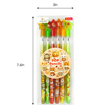 Load image into Gallery viewer, Cozy Autumn Animals Stackable Multi Point Pencils - Set of 6