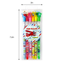 Load image into Gallery viewer, Airplane Stackable Multi Point Pencils - Set of 6