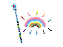 Load image into Gallery viewer, Airplane Stackable Crayon with Stamper Topper