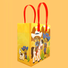 Load image into Gallery viewer, Black Cowboy &amp; Cowgirl Party Favor Treat Bags - Set of 6 or 12