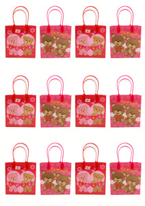Valentine's Day Party Favor Treat Bags - Set of 6 or 12