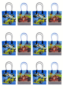 Race Car Party Favor Treat Bags - Set of 6 or 12