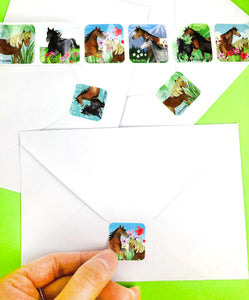 Horse Stickers 100 Stickers/Dispenser, Pack of 1, 6 or 12 Dispensers